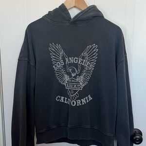 Alec Hoodie White Eagle in
Washed Black